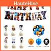 Suprimentos para Festa de Aniversário Ninja Naruto Decore com Balões Coloridos, Banners e Toppers de Bolo