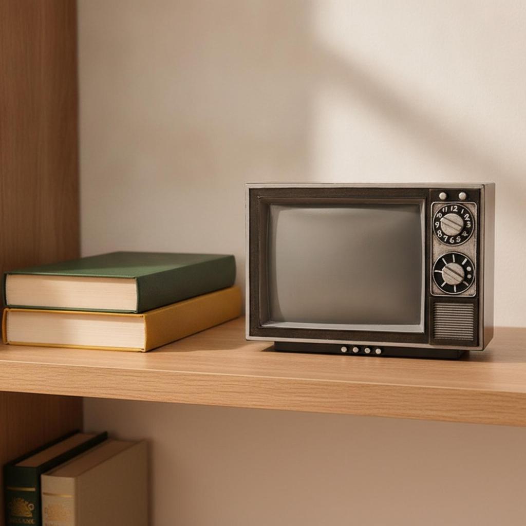 Nostalgic TV Ornament classic television Ornament, Lightweight, for Bookshelf,