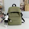 Casual fashion solid color backpack new college student schoolbag going out travel backpack