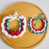 Knitted Christmas Scarf for Dogs & Cats - Cute Red & Green Pet Bib