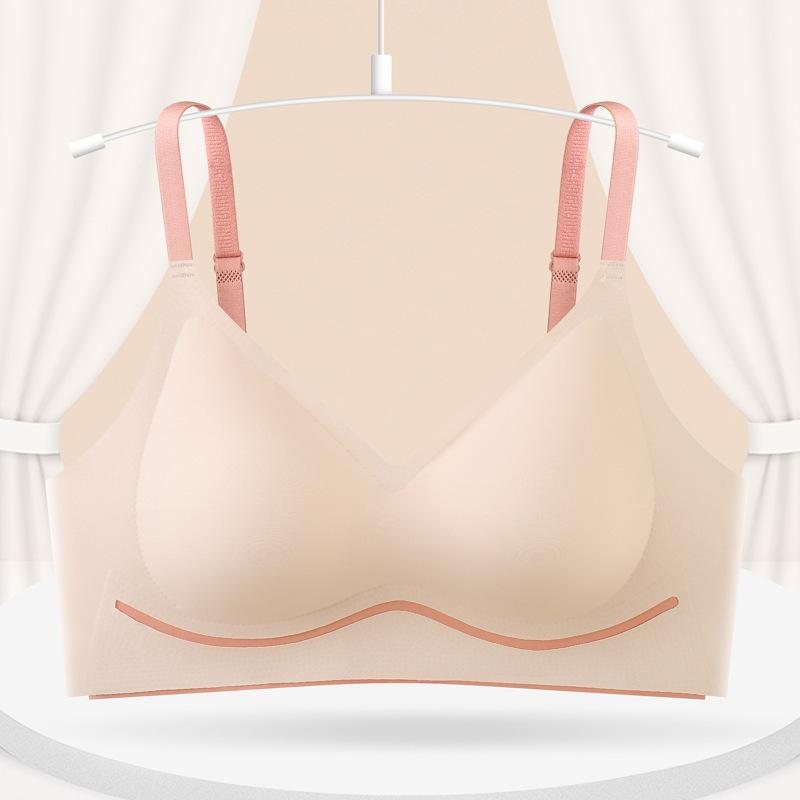 Traceless Underwear Women's Thin Styles Gather Large Breasts and Show Small Breasts To Prevent Sagging Women's Small Breasts Without Steel Rings
