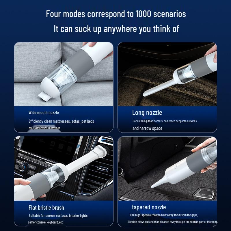 High-Power Portable Mini Cordless Handheld Vacuum Cleaner for Car and Home