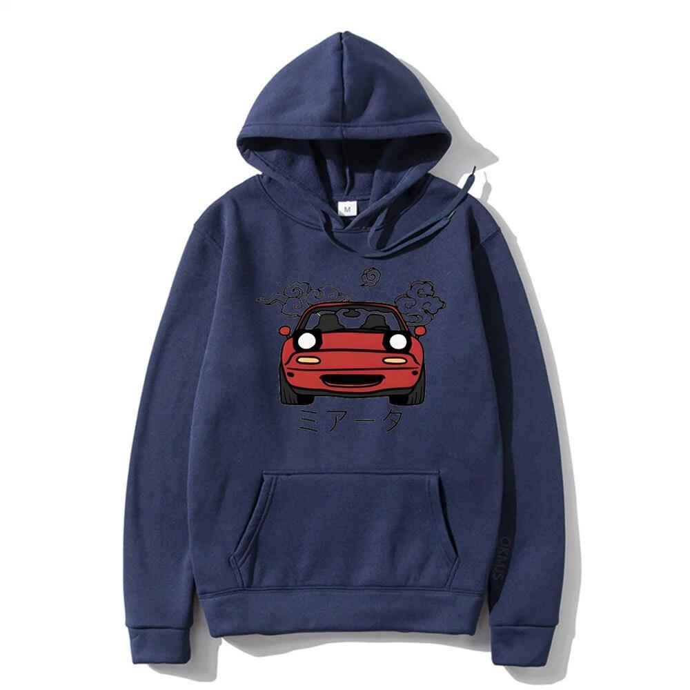 Anime Initial D Hoodie JDM Japanese Automotive Miata MX5 Printed Hoody Women Crewneck Sweatshirts Unisex Pullover Tops Unisex Clothing