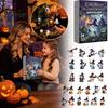 Family Christmas Countdown Halloween Advent Calendar 2026, 24-Day Box with 2D With Gifts Flat Hanging Pendant, Spooky Collectible Decor for