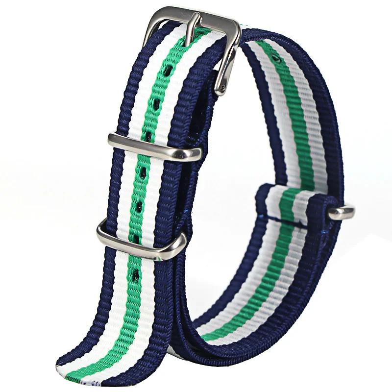 Sport Nylon Watch Band for Women&Men Watch Strap 18mm 20mm 22mm Army Sport Strap Fabric Nylon Watchband Buckle Belt