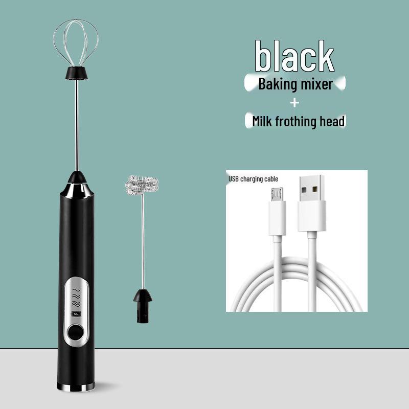 Wiederaufladbarer Elektrischer Milchaufschäumer & Eierrührer - Kabelloser Mixer für Kaffee & Proteinshakes