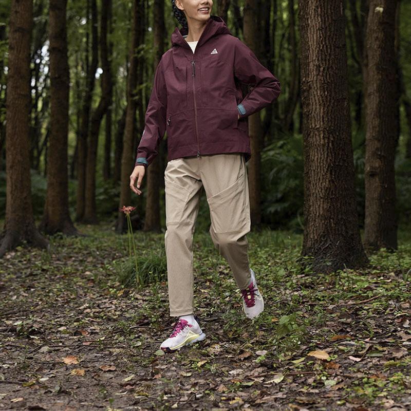 Nike ACG Storm-Fit Adv Gore-Tex Solid Color Windproof Waterproof Hooded Long Sleeve Jacket Women Jackets Dark-Brown-Red DQ6886-681
