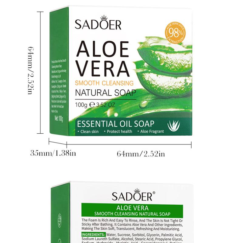 Aloe Vera Reinigungsseife 100g Reinigende Glatte Handgemachte Ätherische Ölseife