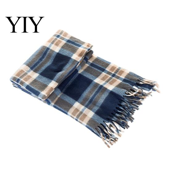 Commuting Winter Gear Classic British Plaid Scarf for Men Women, Soft Double-Sided Velvet Shawl, Skin-friendly Wrap Warm Thickened Neck Autumn