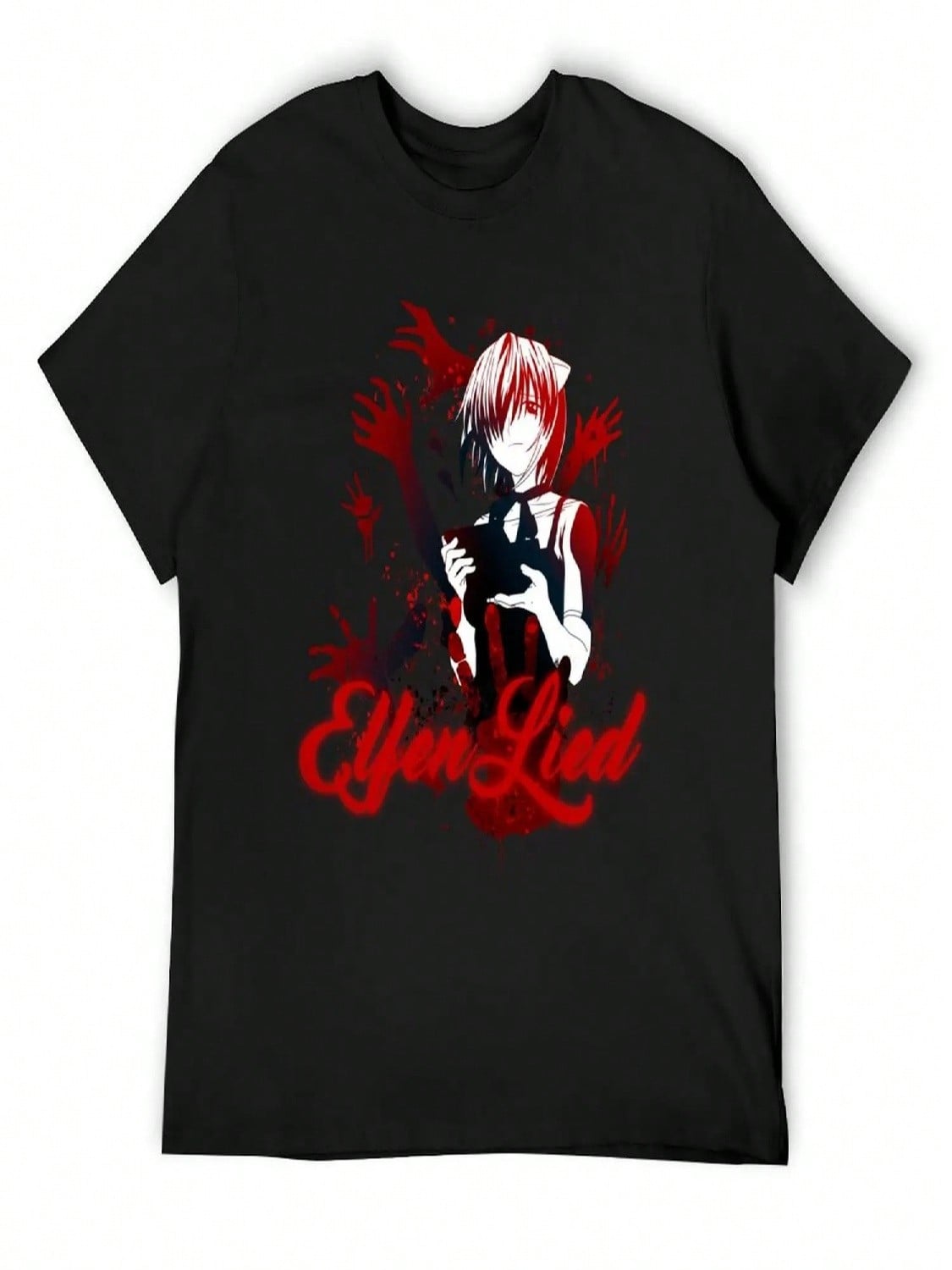 Elfen Lied T-Shirt Kawaii Clothes Shirts Graphic Graphic Shirts Mens Designer T Shirt S разноцветный