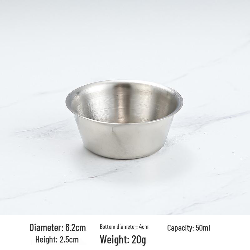 Корейская стиль Золотой соусник и блюдце для приправ - Маленький, Нержавеющая сталь 304