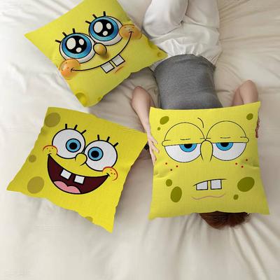 S-SpongeBob S-SquarePants Pillow Cover Design Cushion Cover Decor Holiday Decorati