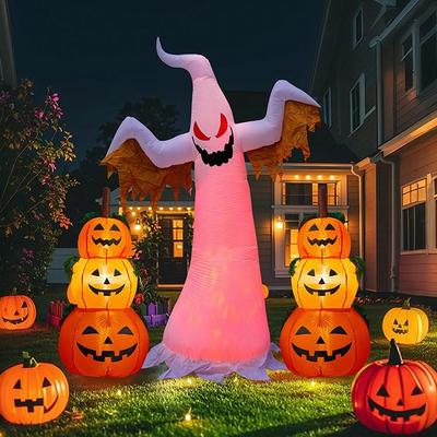 Inflatable Pumpkin Ghost Lantern for Halloween Indoor/Outdoor Decorations