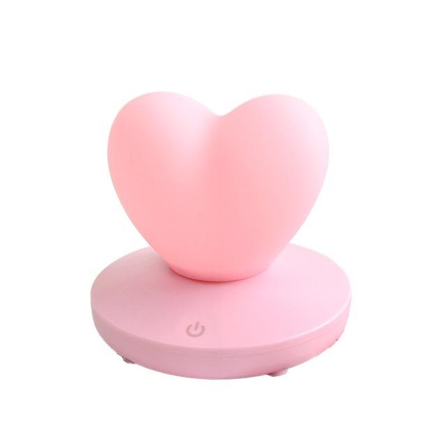 LED Touch Control Table Lamp USB Rechargable Girl Modeling Lamp Energy Saving Romantic Love Heart Sh