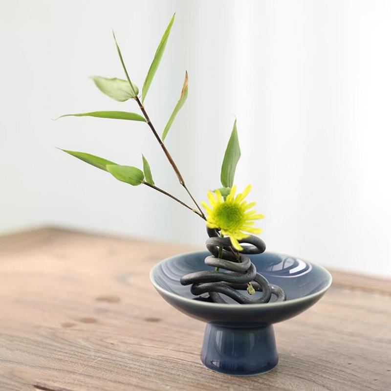 Japanese Ikebana Kenzan Flower Pot Base Holder Frog Flexible Deformable Tea Ceremony Chinese Floral Art Fixed Arranging Tool