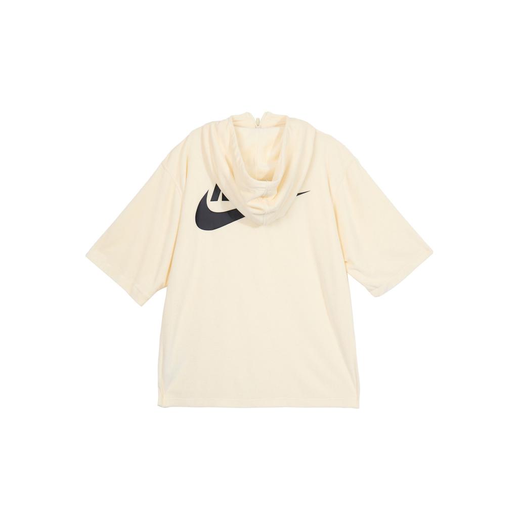 Nike Sportswear Large Logo Half-Zip Short-Sleeve Hoodie Men Tops White DM5063-113