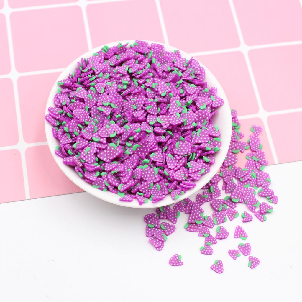Hot Selling Miniature Polymer Clay Figurine Multi-Fruit Slices Sprinkles for Kids Craft and Slime
