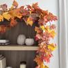 16 Pack Fall Leaf Garland, 5.9ft Artificial Maple Leaf Hanging Vine for Thanksgiving & Christmas Decor