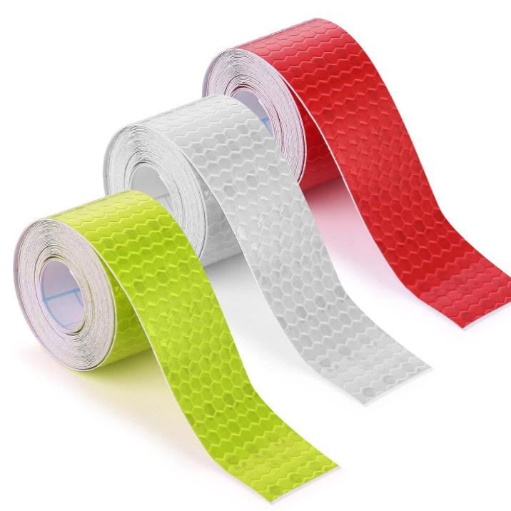 Tri-Color Reflective Crystal Grid Tape for Cars, Bikes, and Motorcycles
