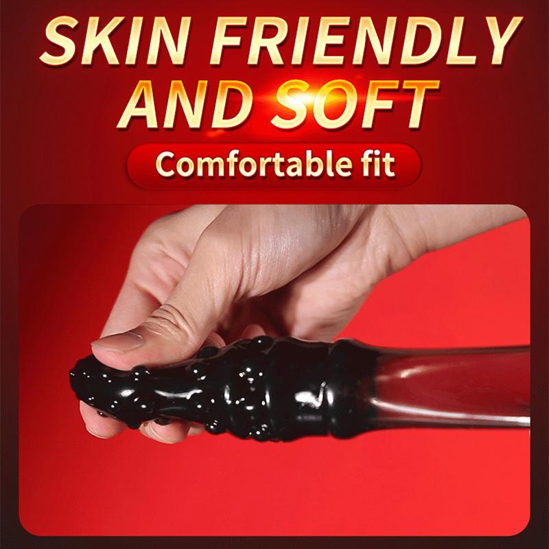 High Elasticity Cock Ring Extender Reusable Penis Sleeve With Vibrator Penis Ring Soft Dick Enlarger For Couples Reusable Condom