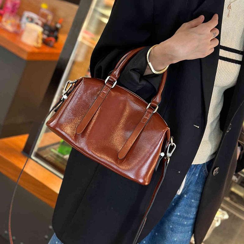 

Новая модная сумка-подушка на весну и лето из натуральной кожи растительного дубления в стиле ретро, сумка через плечо на одно плечо для женщин 27cm*12cm*17cm