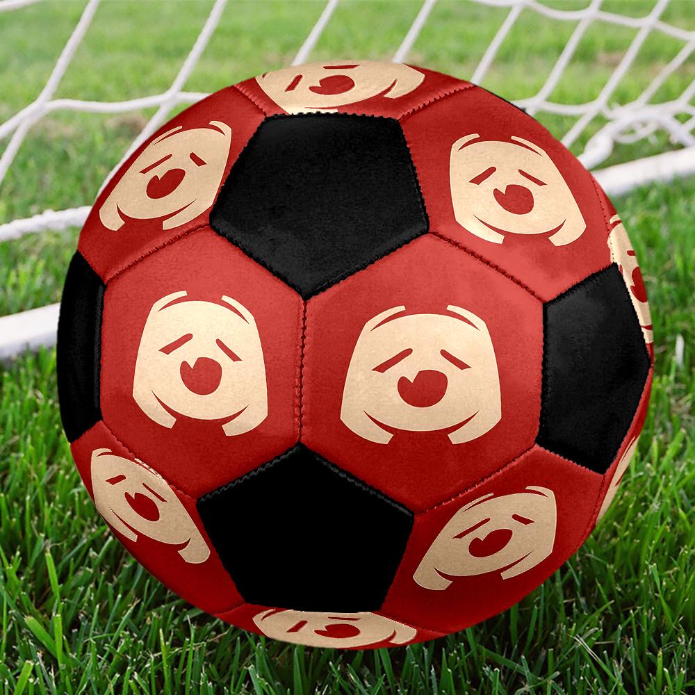 1PC Panda Emotion Icon Soccer Ball Size 5 Football Machine Sewn Indoor/Outdoor Universal Football Gift W62