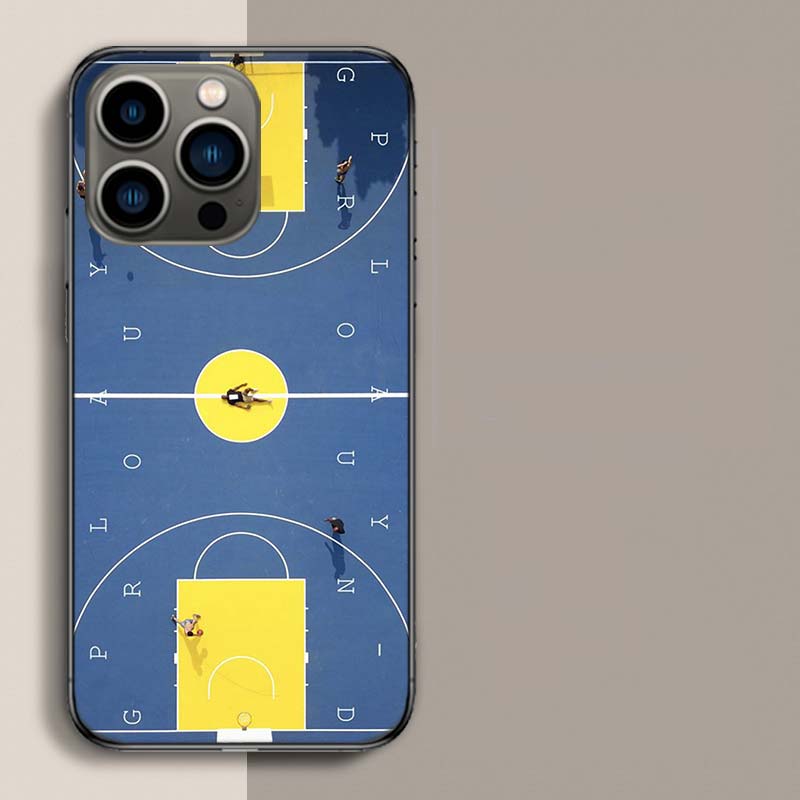 Basketball Court Basketball Phone Case For Iphone 17 Air 15 Pro 14 Plus 16 Pro Max 17E 16E 12 13 Mini 11 Cover Cute Fundas
