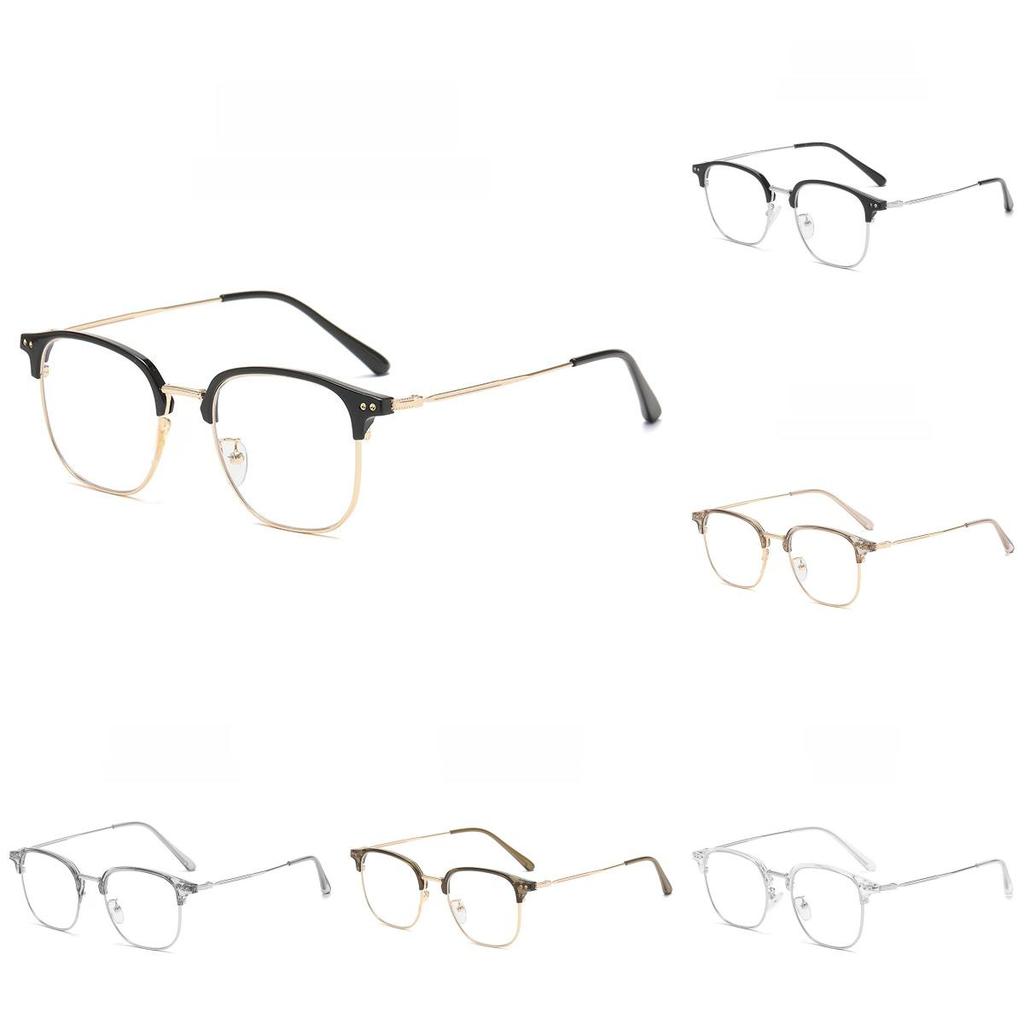 Retro Square Eyeglass Frame For Women With Blue Light Blocking Resin Material Stylish Design For Office Use