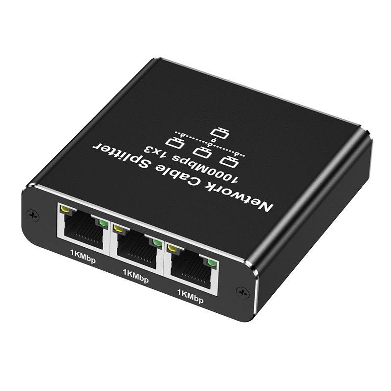 RJ45 Network Cable Switch Hub 1 In 2 3 Out Converter 1000Mbps Gigabit Ethernet Switch Hub Wire Divider PC LAN Extend Adapter