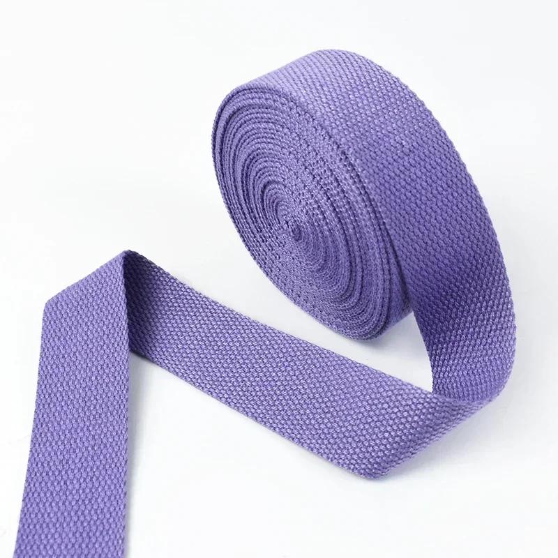 20-50mm Meetee 4M Polyester Cotton Webbings Bands Canvas Strap Tapes for Backpack Clothes Seat Belt Sewing Ribbons Accessories