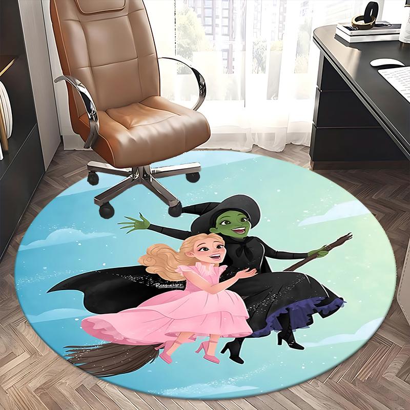 Wizard of Oz,Witch Print Chair Mat Round Rug Office Carpet, Non Slip, Suitable for Living Rooms, Bedrooms,Decor1205939a