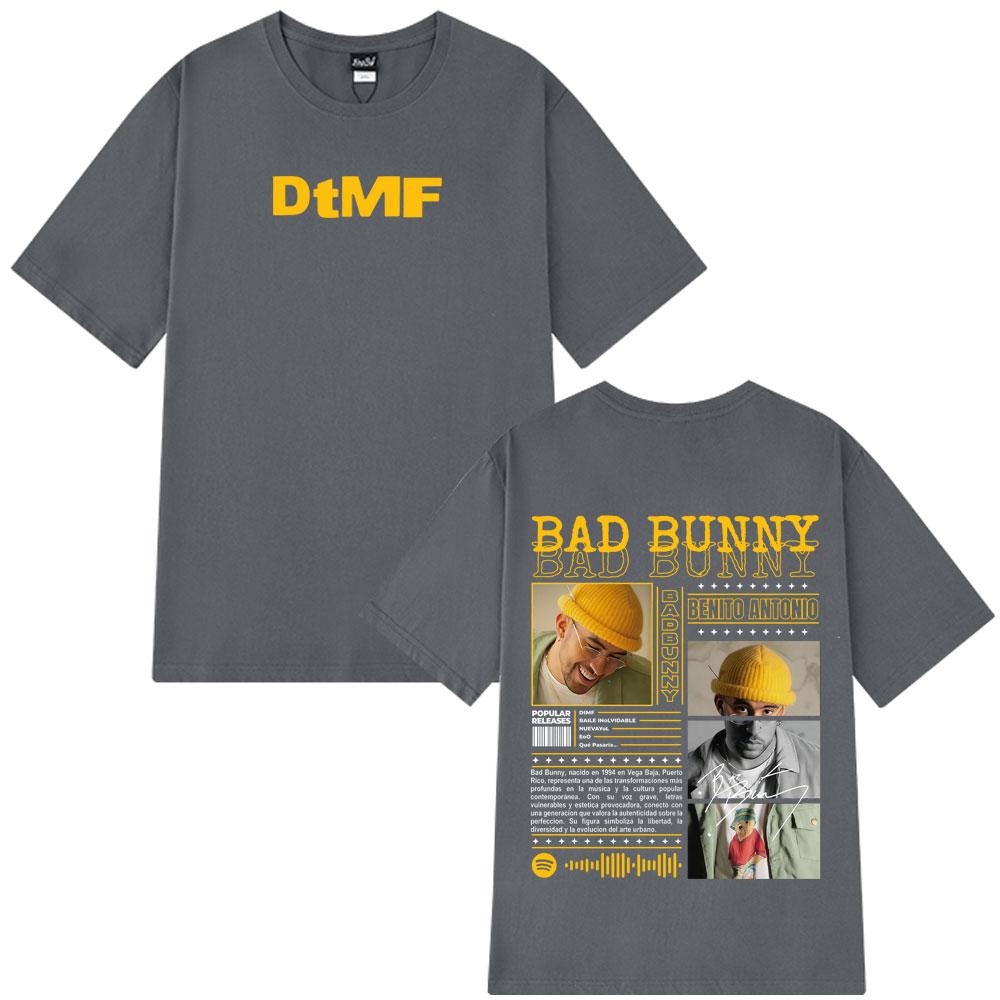 2025 Summer Rapper Bad Bunny Music Album Graphic T Shirt Men Women Harajuku Fashion 100% Pure Cotton Breathable T-shirt Y2k