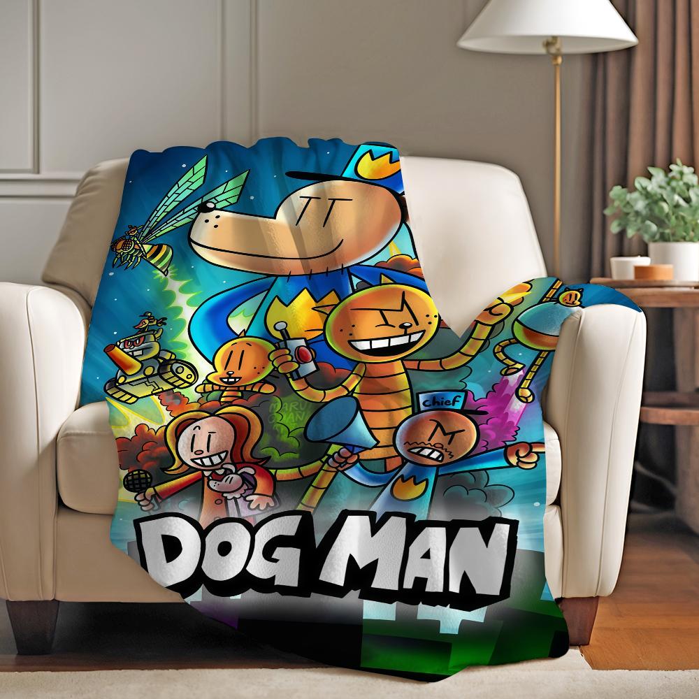 Cartoon Cute D Dog M manS Blanket For Sofa Office Bed Plane Travel Sleep Read Relax Camping Soft And Warm