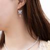 ANNA SUI Butterfly Motif Dangle Hook Earrings Silver Plated Titanium Post SAMA1540 XW