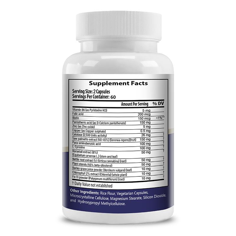 Integratore Alimentare Bloccante DHT, Con Estratto di Serenoa Repens, 120 Capsule per Flacone