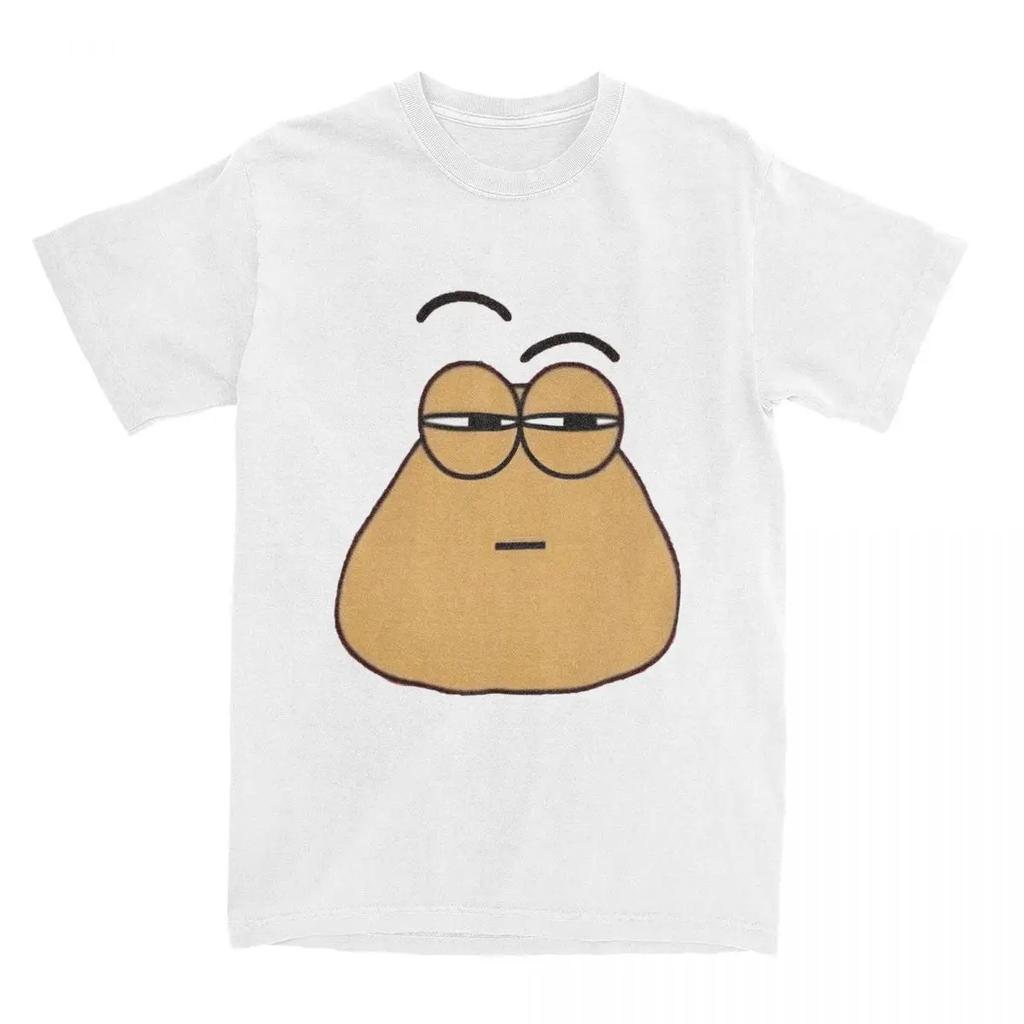 Verwirrtes Pou Mein Haustier Alien Herren Damen T-Shirt Anime Spiel The Maw Merchandise Vintage T-Shirts T-Shirt Baumwolle Übergröße Kleidung