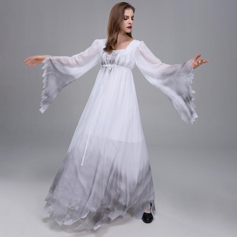 

Шикарный женский костюм невесты-вампира размера Mxxl, изготовленный из прочного полиэстера для веселья на Хэллоуин XXL