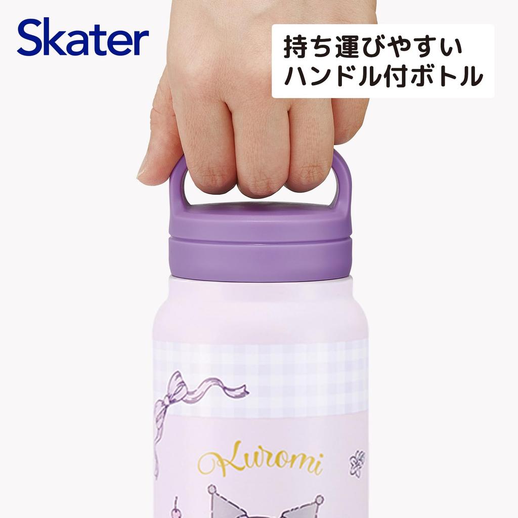Skater Insulated Stainless Steel Mug with Screw Sanrio Kuromi Plush STSC569508 Bottle, 500ml, Handle, Hug,
