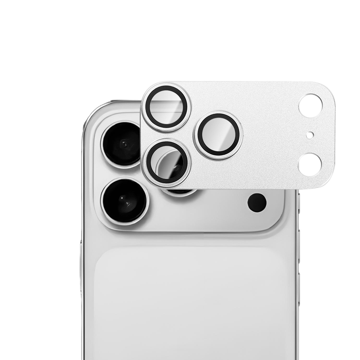 

For IPhone 17 Pro Max Metal Camera Tempered Glass Glass Alloy Lens Protector Cover for IPhone 17 ProMax 5G Lens Ring Cap 1/2Pcs for iPhone 17 Pro&1Pack серебряный