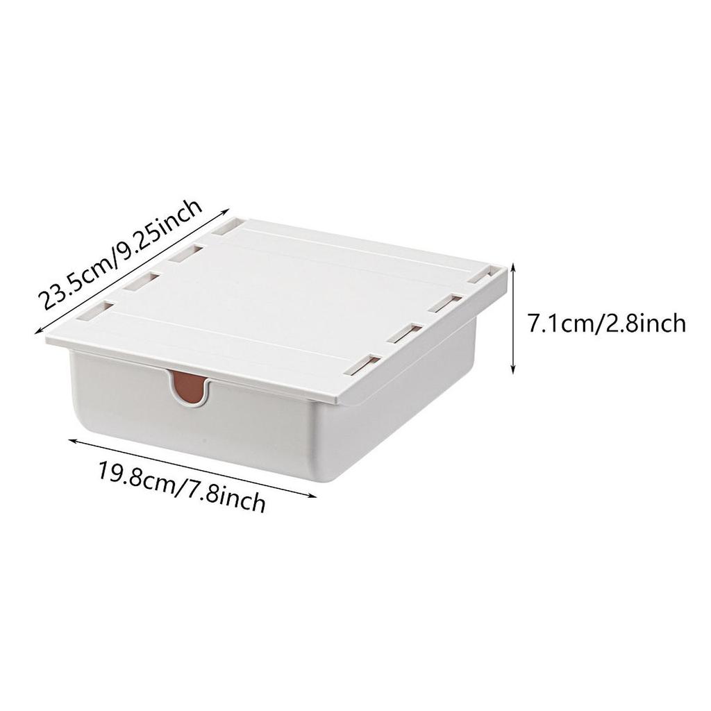 Under Desk Drawer Storage Organizer Storage Box Practical Compact Desk Bottom Organization Box for School Bedroom Kitchen