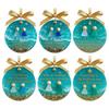 Sea Glass Friendship Ornament Handmade Sea Glass Art Friendship Keepsake Round Acrylic Christmas Tree Ornament for Xmas Party Decor