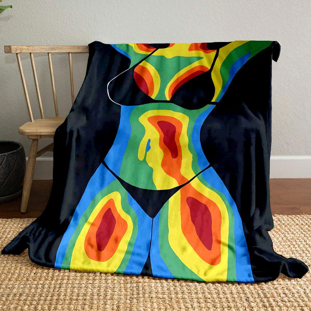 

Thermal Imaging Body Print Blanket bedroom Blanket for Livingroom Couch lunch break Soft throw for Friend s festival Gift 80cm x 120cm