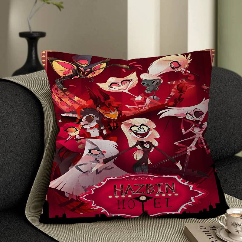 Hazbin H-Hotels Angel Dust Alastor Povlak na polštář Potah na polštář Pouzdro na polštář do auta na pohovku Auto Vánoční dárek 40x40cm 45x45cm