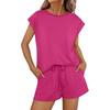 Women 2 Piece Lounge Sets Casual Summer Outfits Short Sleeve Two-piece Set Women