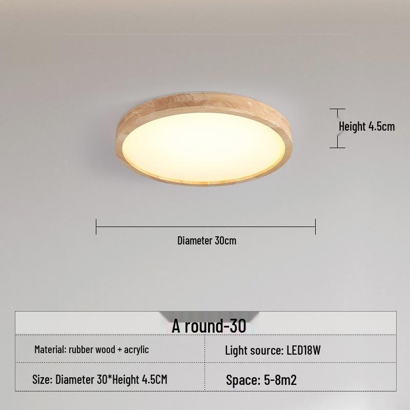 

Ультратонкий деревянный потолочный светильник в японском стиле, современный бесшовный дизайн, защита глаз, для гостиной. White light