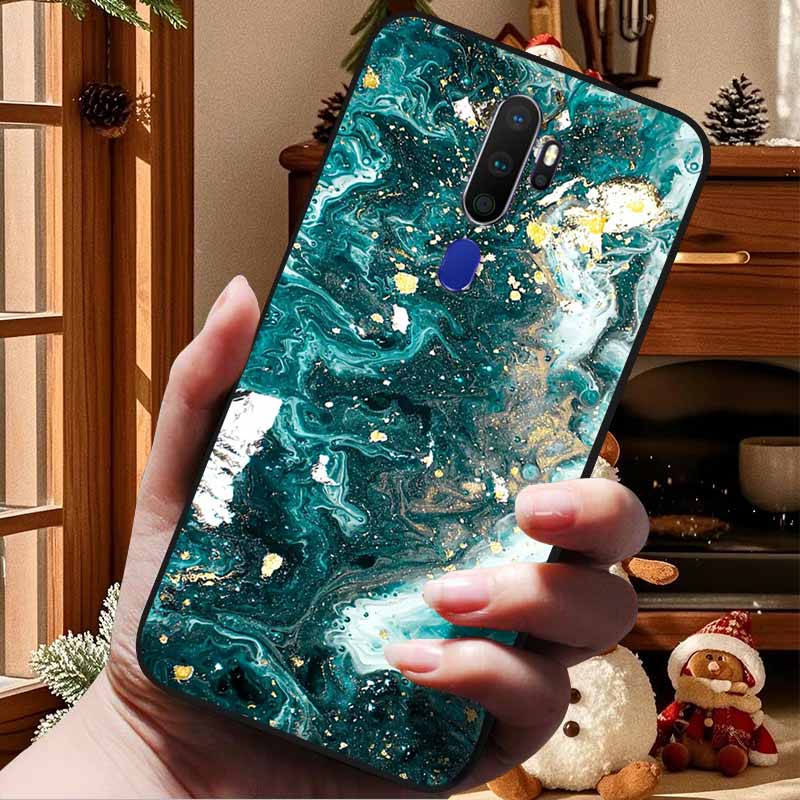 For OPPO A5 2020 Cases A9 2020 Marble Soft TPU Silicone Phone Covers For OPPO A9 2020 Case Fundas Bumper for OPPOA5 A 9 2020 Cat