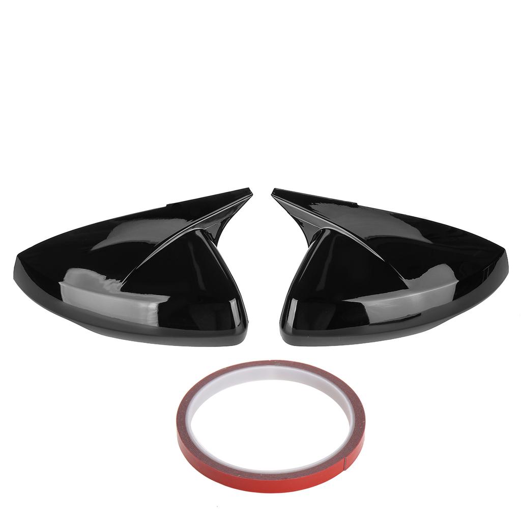 Glossy Black For VW Polo MK6 TSI TDI MPI GTI GTD 2018-2025 Side Door Mirror Cove Rear View Mirror Cap Direct Add-On Mirror Cover