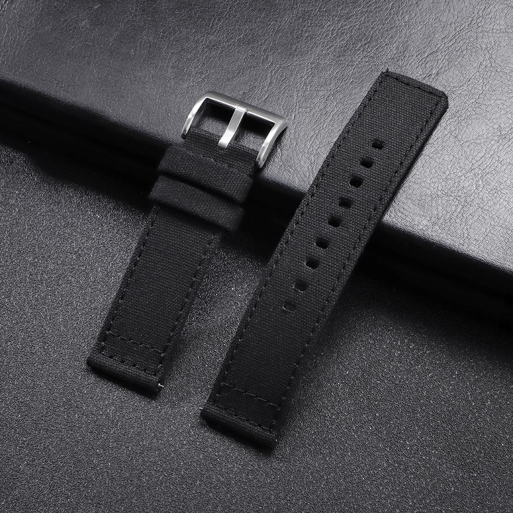 Nylon Canvas Watch Strap for IWC Pilot 20mm 22mm Sport Watchband Strap for Seiko for Rolex Wrist Belt Men and Women Bracelet