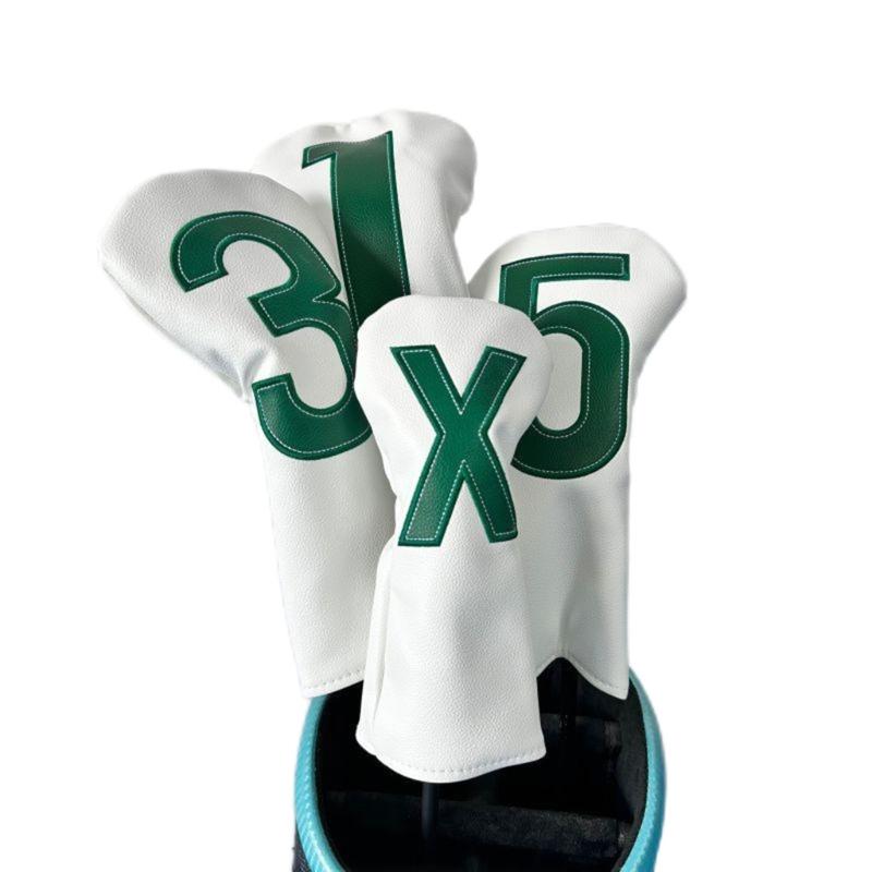 4Pcs PU Golfs Mallet Putter Headcover Golfs Club Head Cover Golfs Men Women Golfs Driver Golfs Club Cover Iron Headcover