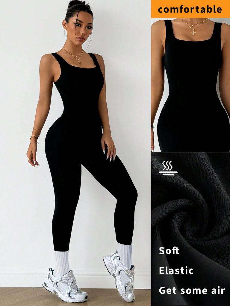 European & American Backless Tight Yoga Jumpsuit for Women - Hollow-Out, Hip-Lifting, No Chest Pads